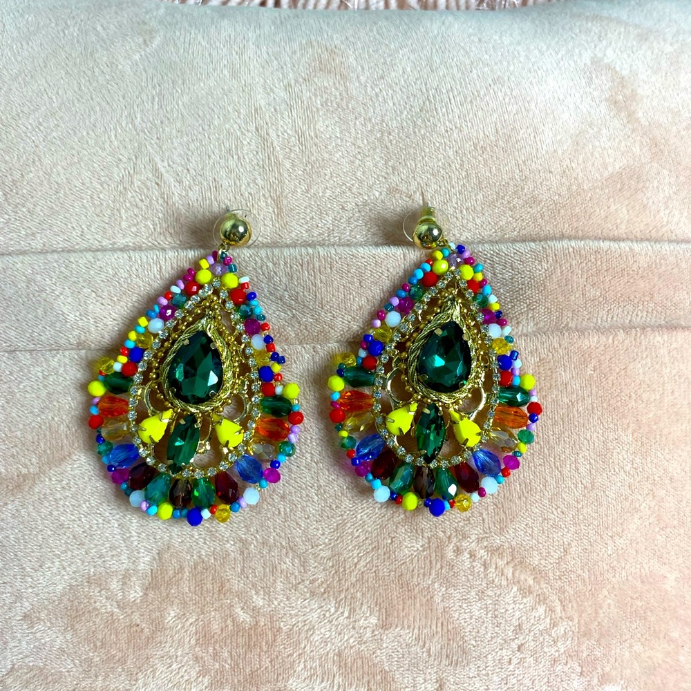 Beautiful colorful never worn earrings